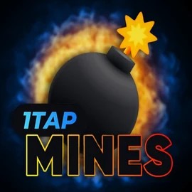 1Tap Mines game by Turbo Games – logo hosted on Catspins Casino