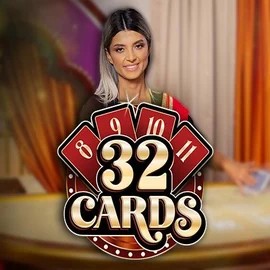 Official Live Casino logo: 32 Cards by Ezugi at Catspins Casino