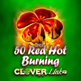 50 Red Hot Burning Clover Links by Novomatic, showcased at catspinscasino.eu.com – game logo