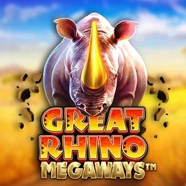 Great Rhino Megaways slot logo by Pragmatic Play at Catspins Casino