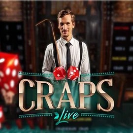 Live Craps slot logo by Evolution at Catspins Casino