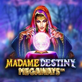 Madame Destiny Megaways online game logo by Pragmatic Play on catspinscasino.eu.com