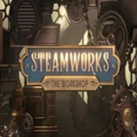 Official Slots logo: Steamworks The Workshop by Peter & Sons at Catspins Casino