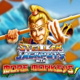 Stellar Jackpots with More Monkeys logo – Jackpots by Lightning Box Game at Catspins Casino